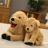 Cute Dog Plush Toy Lifelike Labrador Puppy Soft Doll Stuffed Reallife Animal Lying Position Dog Pillow - Labrador Gifts