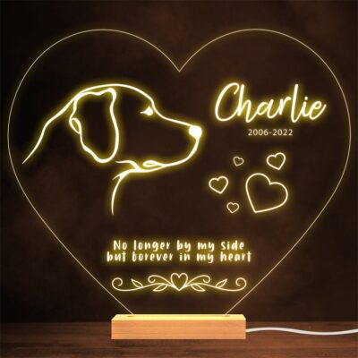 Labrador Dog Memorial Personalised Gift Warm Lamp Night Light - Labrador Gifts